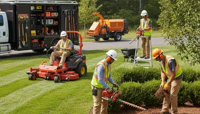 Minneapolis, MN tree service crew trimming trees for safe, healthy landscaping and curb appeal