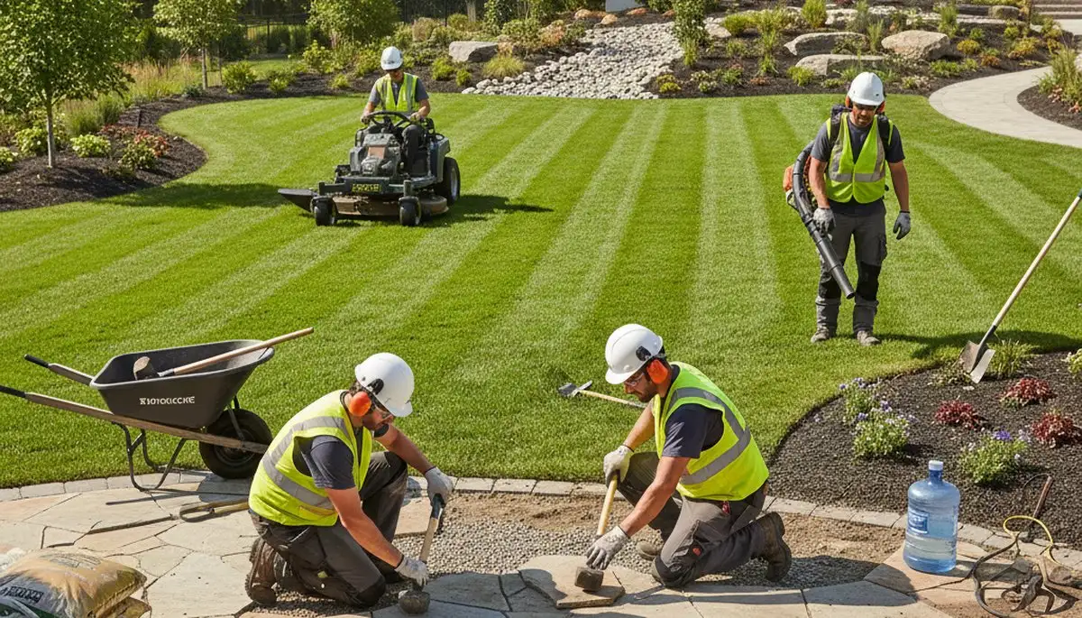 Minneapolis tree service team trimming trees for healthy, attractive landscaping in Minneapolis, MN