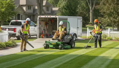 Tree service crew in Minneapolis, MN providing professional trimming and arbor care on a service site