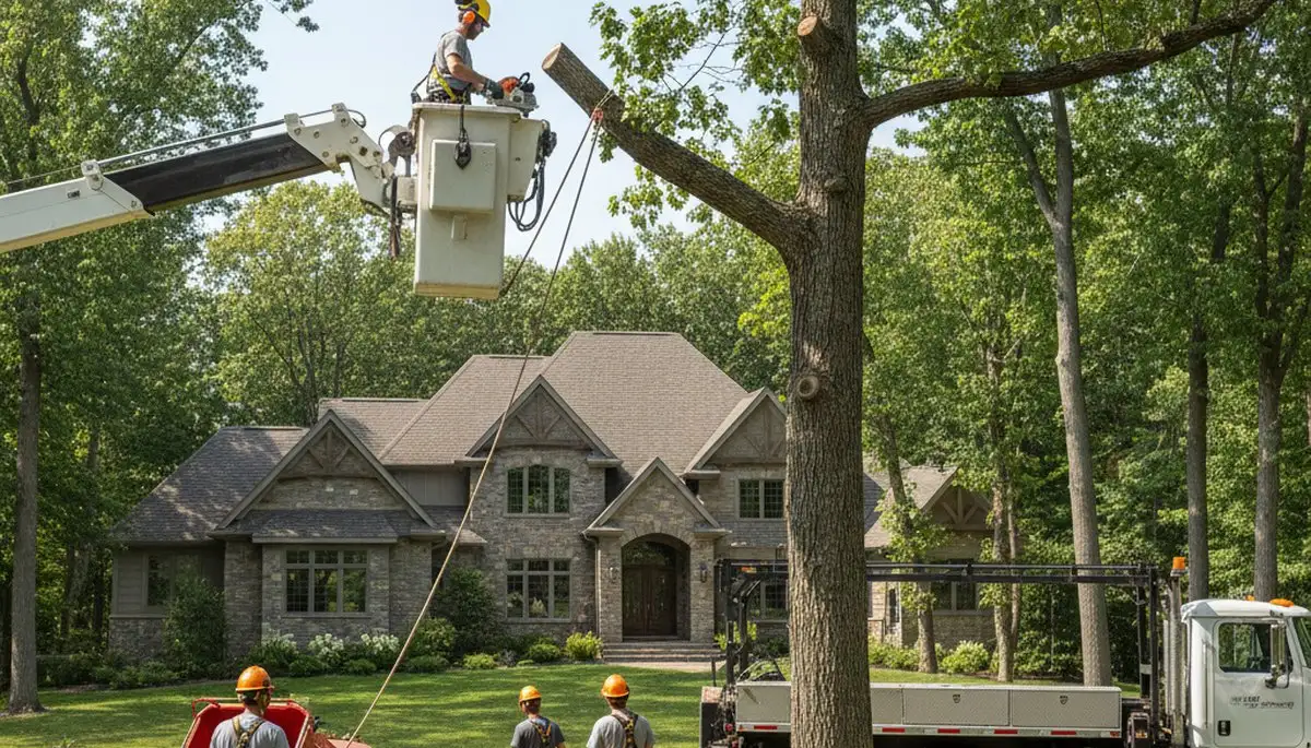 Tree service crew in Minneapolis, MN providing professional tree trimming and removal services